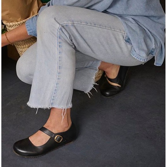 Birkenstock Tracy Black Leather Mary Jane Flats Shoes Women's Size EU 40 / US 9 - Picture 10 of 13